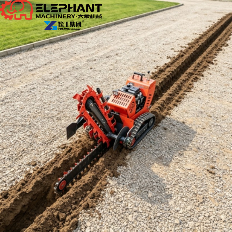 Heavy Equipment Trencher - Tracked Trencher, Mini Farmland Digging Trencher