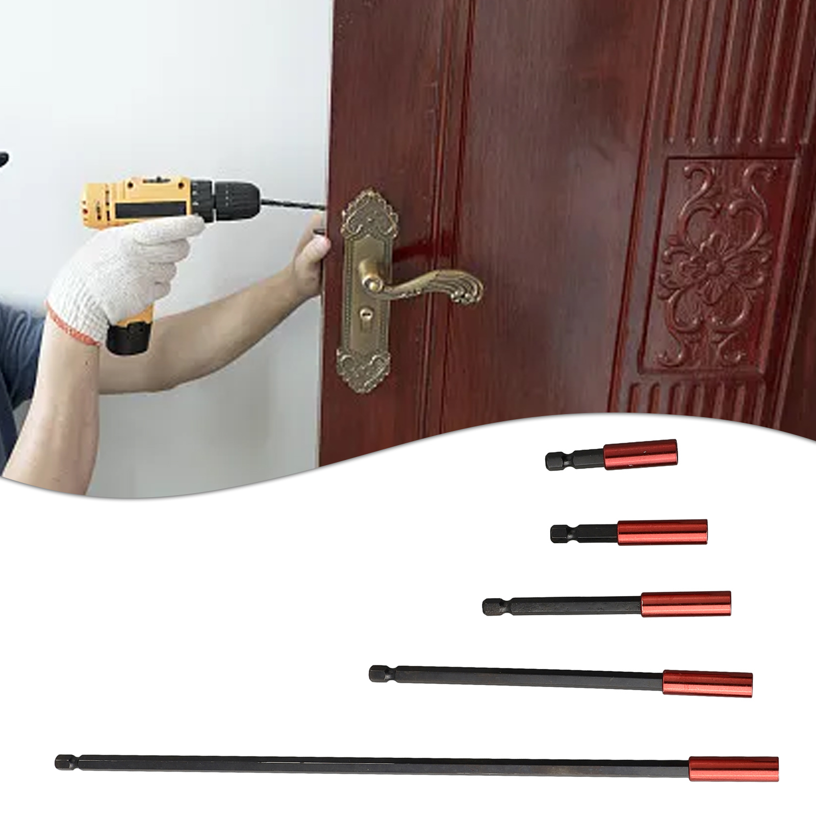 1 5pcs 50-300mm Drill Bits Ext - огляд і ціна Magnetic Drill Press